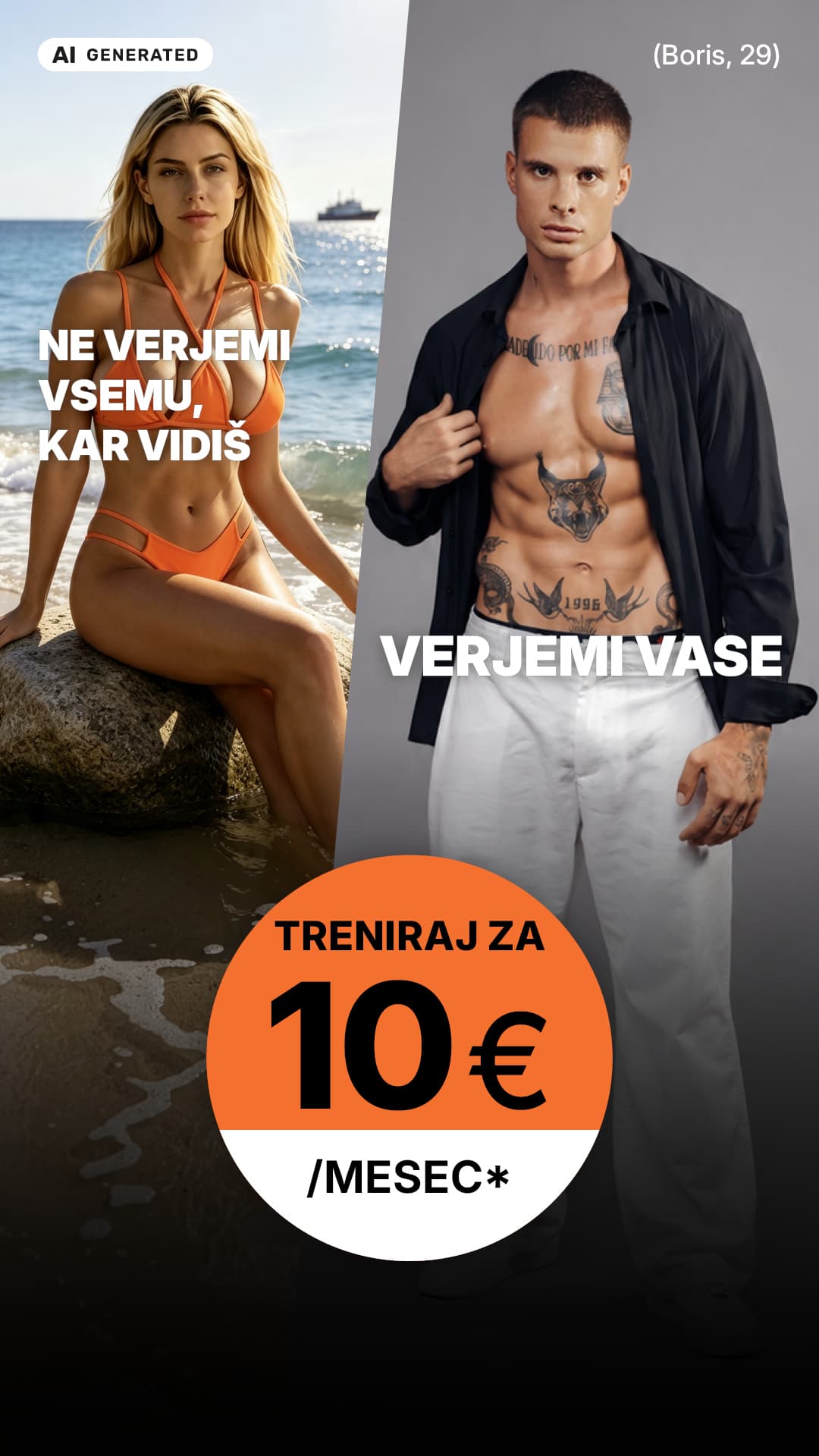 Verjemi vase in treniraj za 10 EUR na mesec!